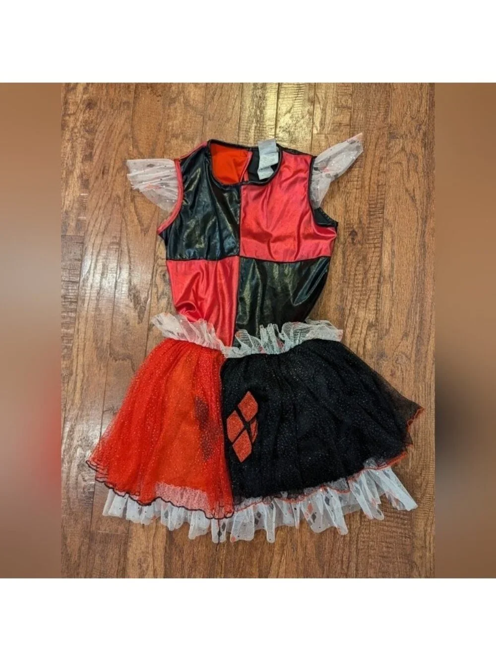 Rubie's Harley Quinn Deluxe Child Costume Tutu Dress Size Large 10-12